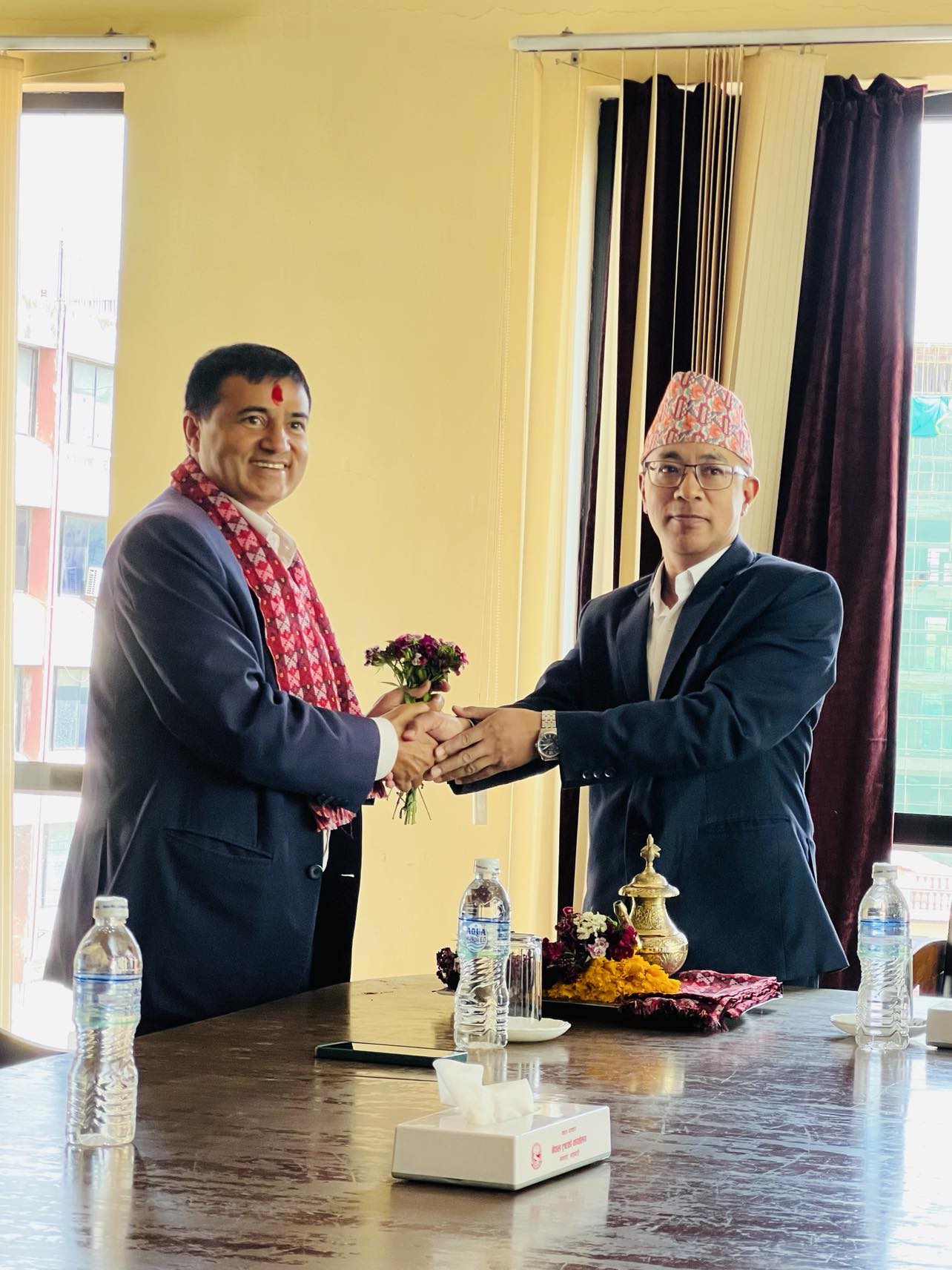 Slider Image: नेपाल ट्रष्टको कार्यालयका सहसचिव श्री दिपक राज नेपालज्यूलाई स्वागत कार्यक्रम